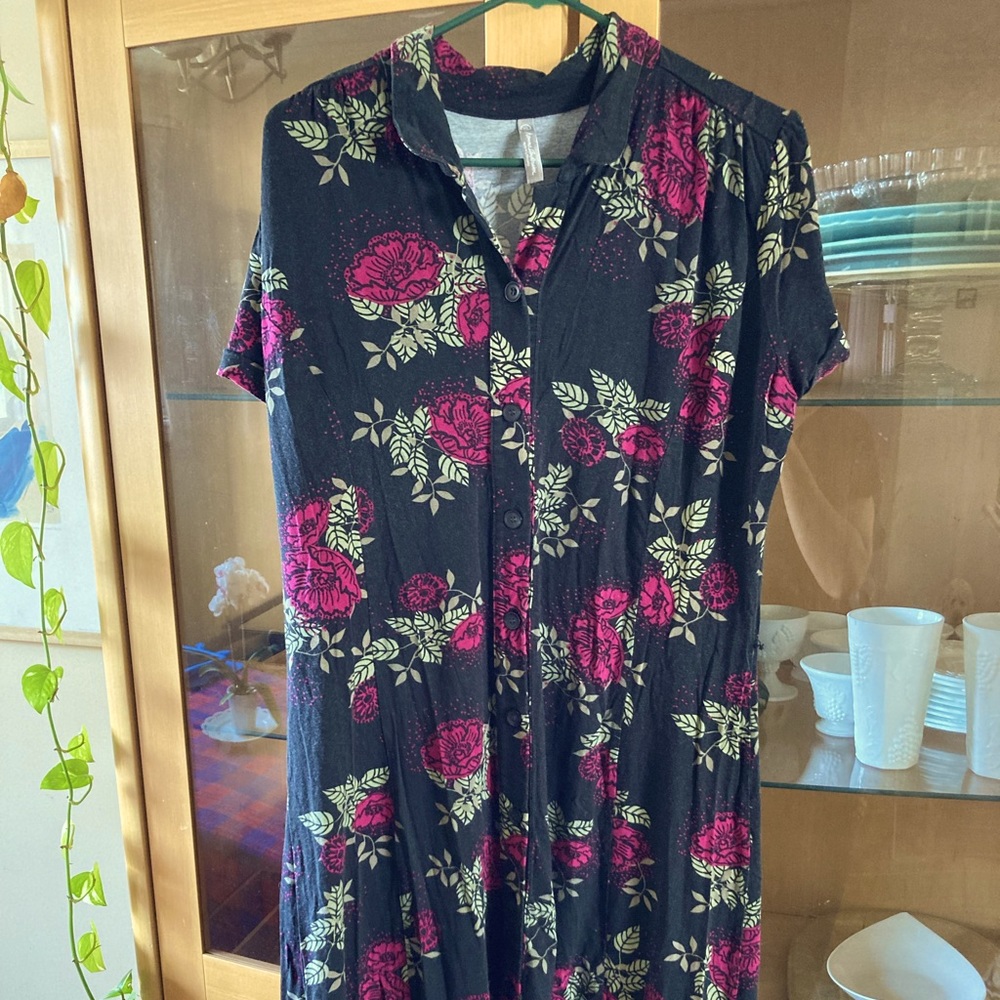 Hanna Andersson Floral Midi Dress, Size XL